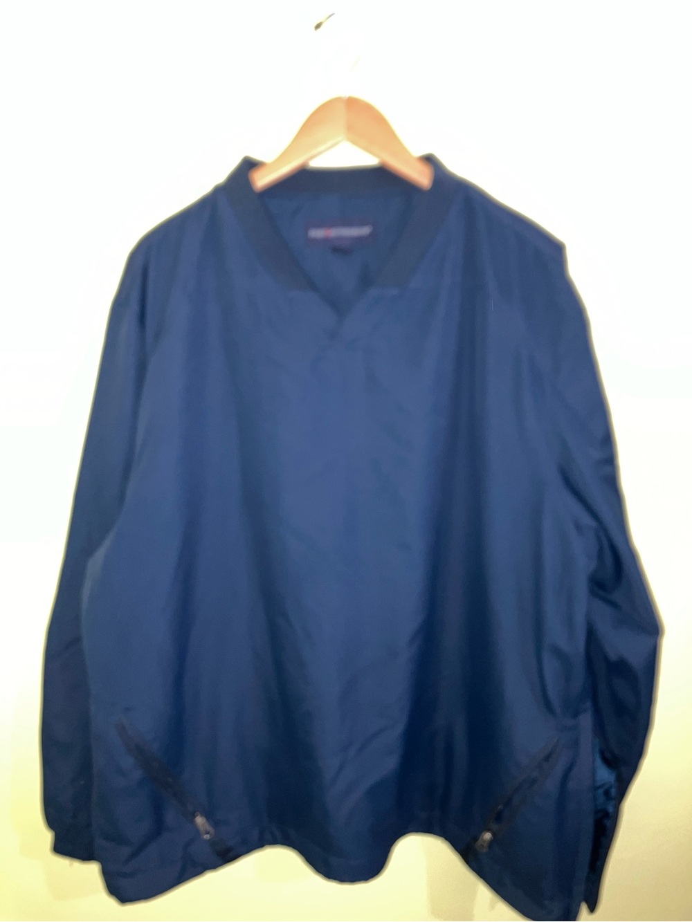 Port Authority v neck golf pullover jacket sz XL navy blue sports football